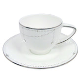 Best Wishes II Espresso Cup & Saucer, Platinum